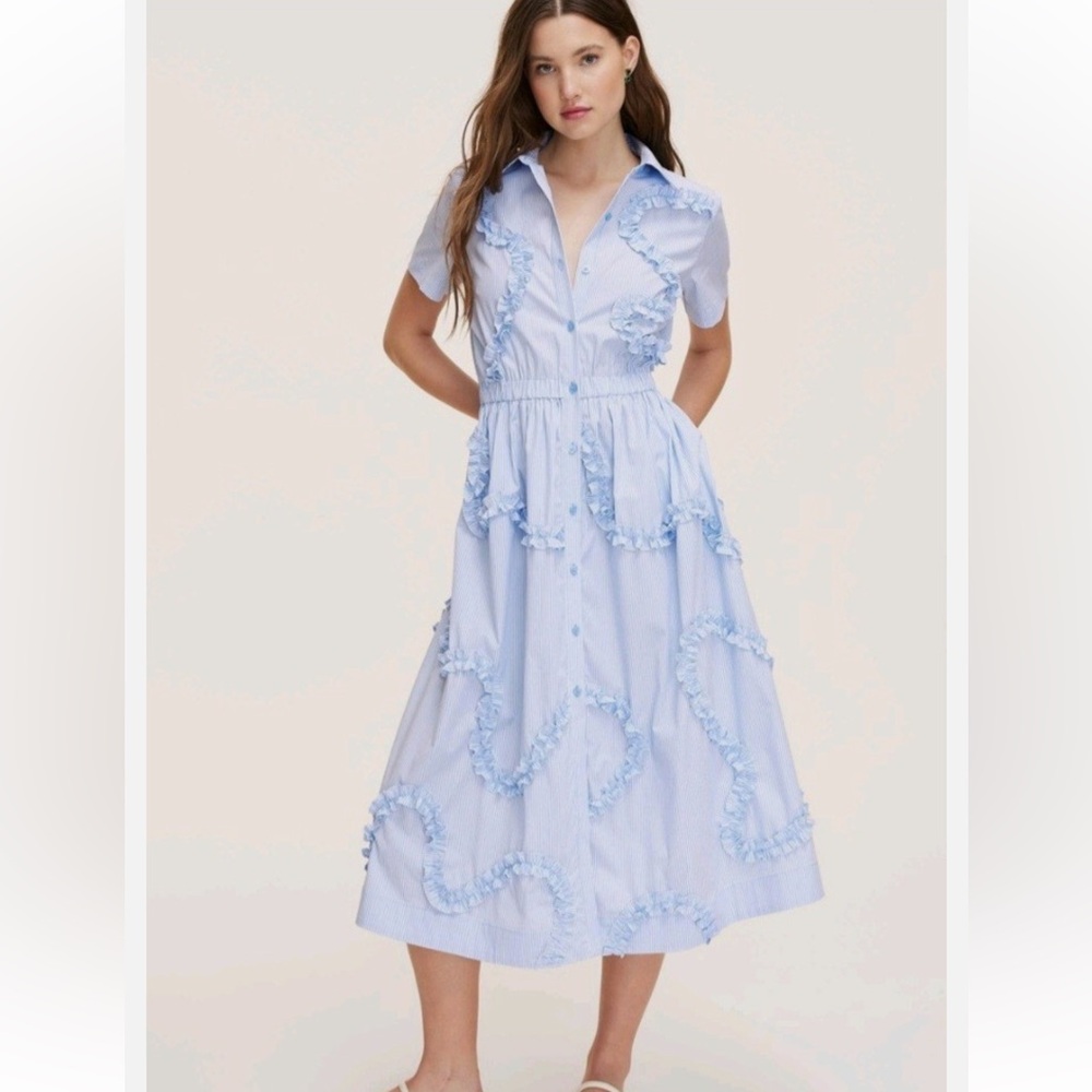 Elegant Blue Midi Dress